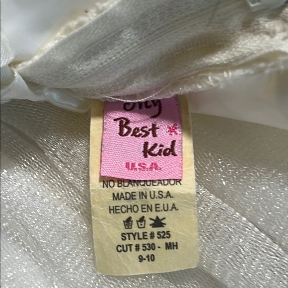 Girl's Flower Girl Wedding Dress sz 9-10 EUC - Picture 10 of 13